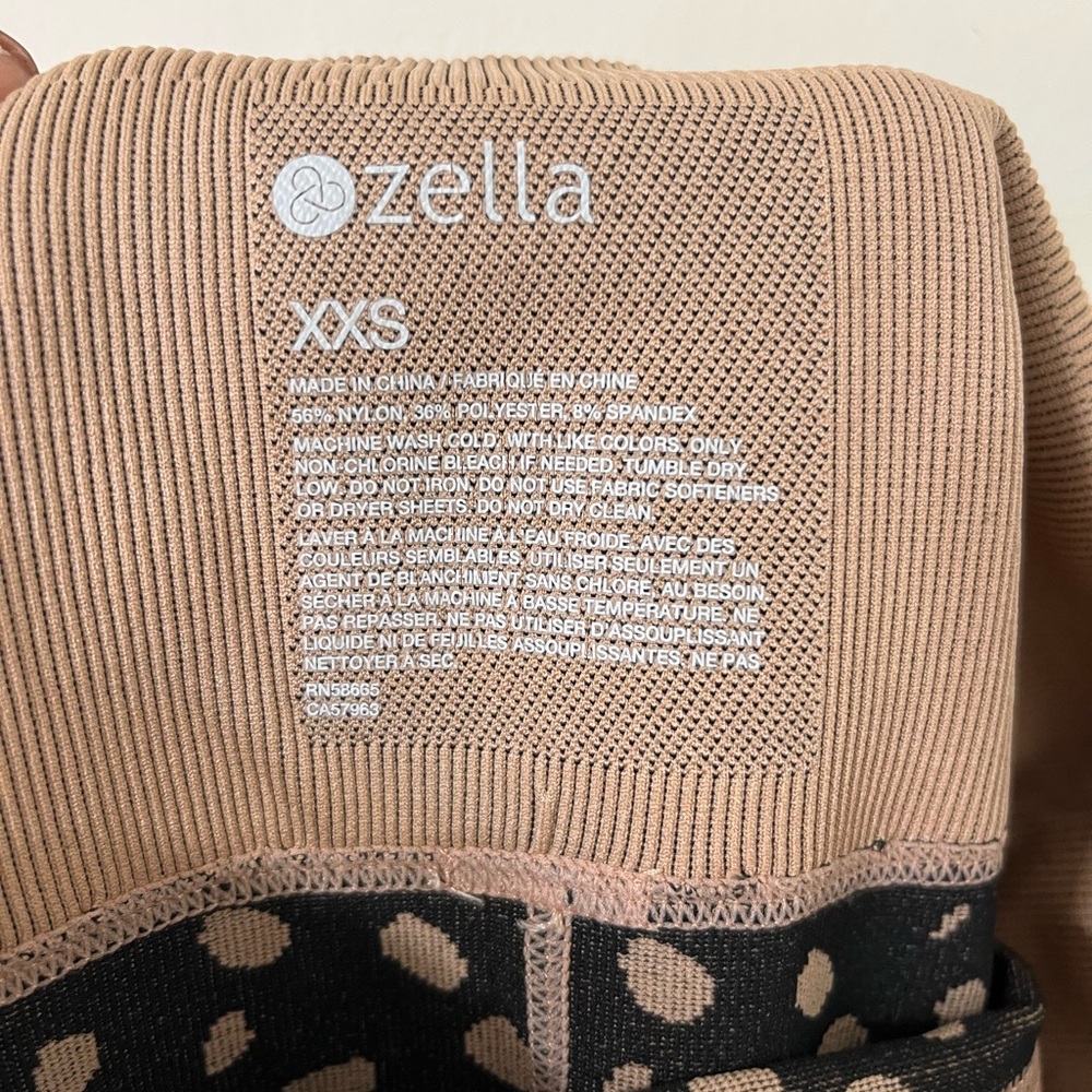 ZELLA Animal Print Elevate Seamless Tank Top Bra & Leggings Matching Set XXS - Picture 10 of 10